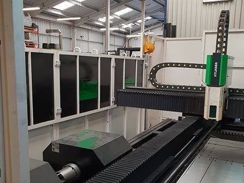Combination flatbed and tube fibre laser machine installed in the West Midlands