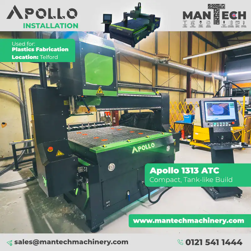Apollo 1313 ATC CNC Router Installed in Telford