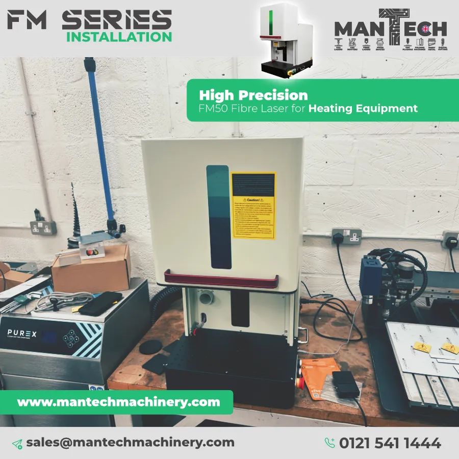 FM50 Fibre Laser Engraver Installed for Heating Equipment Manufacturer in Norfolk, UK