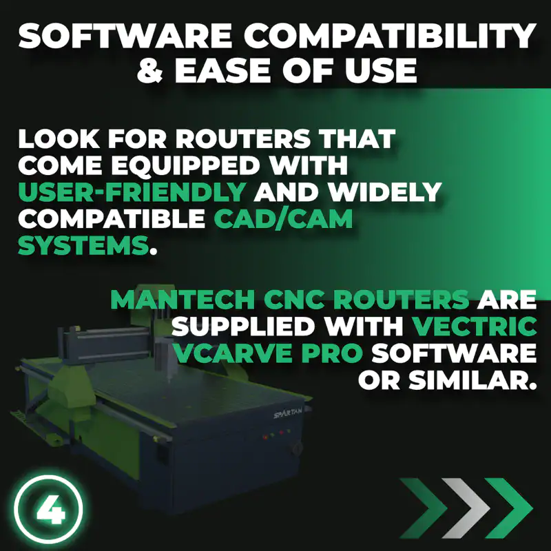 Mantech Machinery UK industrial CNC router with user-friendly CAD/CAM software and Vectric VCarve Pro compatibility.