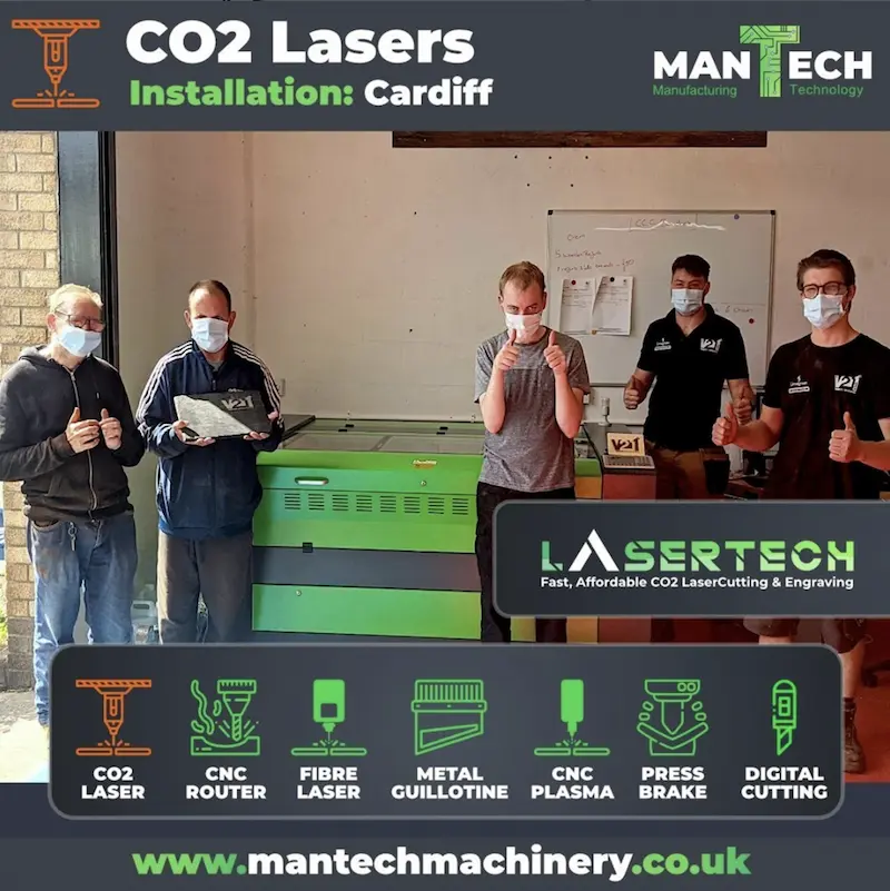 Charity Chooses Lasertech CO2 Laser Cutter