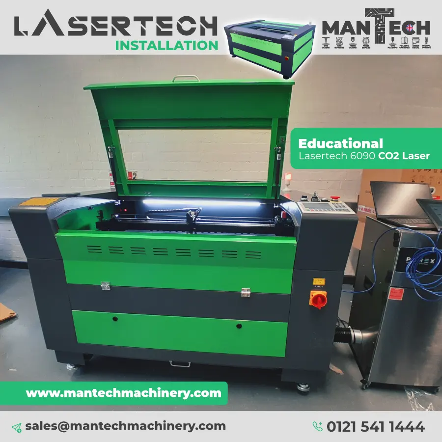 Lasertech 6090 CO₂ Laser Cutter Installed for Educational Institution in Coventry