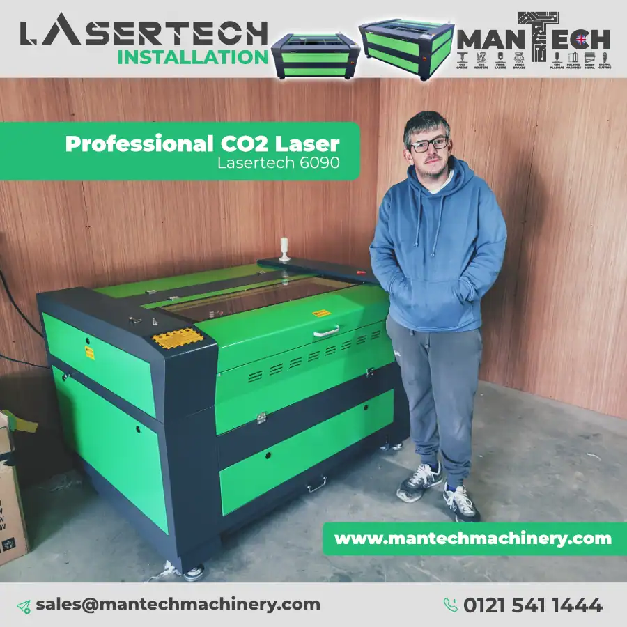 Lasertech 6090 CO₂ Laser Cutter Installed in Ireland – Backed by Mantech UK