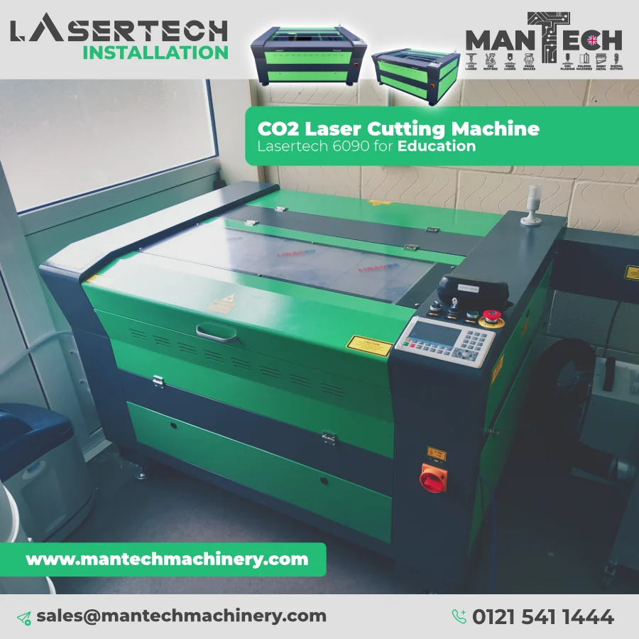 Lasertech 6090 CO2 Laser Cutter Installed at Educational Establishment in Luton, UK