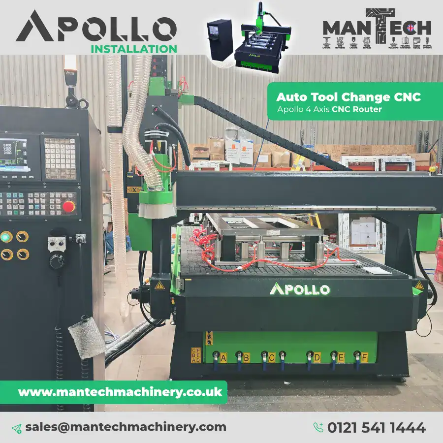 New Installation: Apollo 4‑Axis CNC Router with Auto Tool Change – Wednesbury