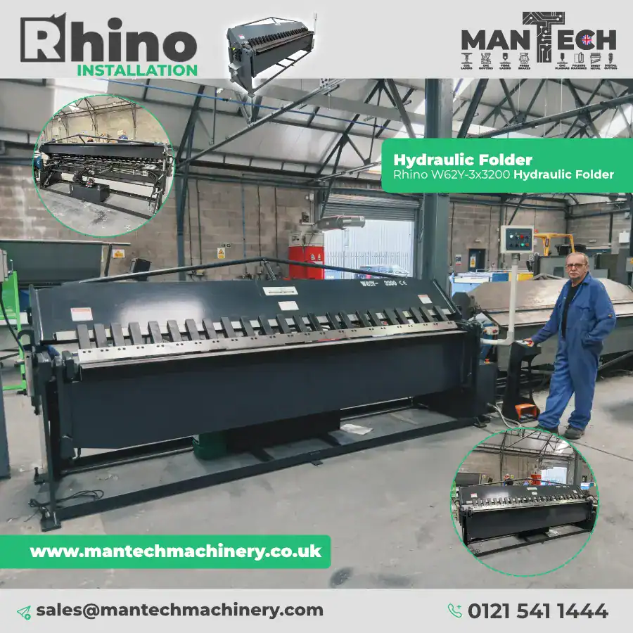 Precision and Power – Rhino W62Y-3×3200 Hydraulic Folder Installation in Blaydon