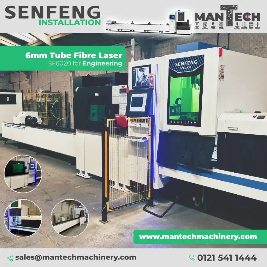 UK Installation – Senfeng SF6020 Tube Fibre Laser with up to a 350mm Chuck System