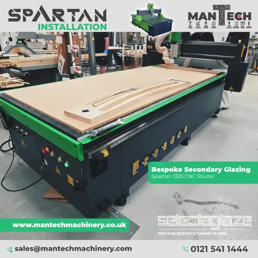 Spartan 1325 CNC Router Installed at Selectaglaze in St Albans