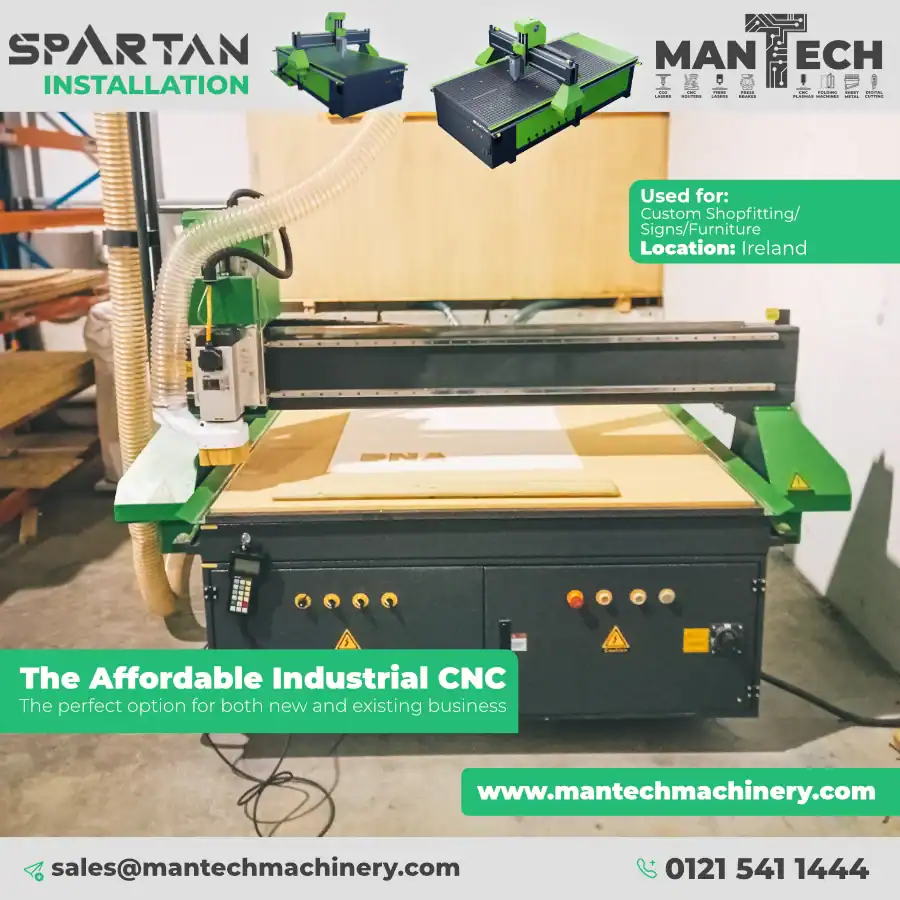 Spartan CNC Router Installation Complete – Powering Precision Across the UK & Ireland