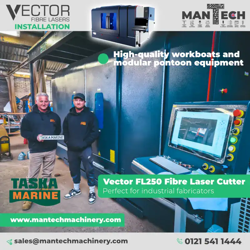 Vector FL250 Fibre Laser Installation for Taskamarine