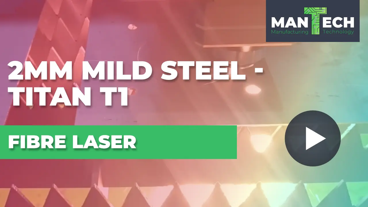 2mm Mild Steel – Titan T1 Fibre Laser
