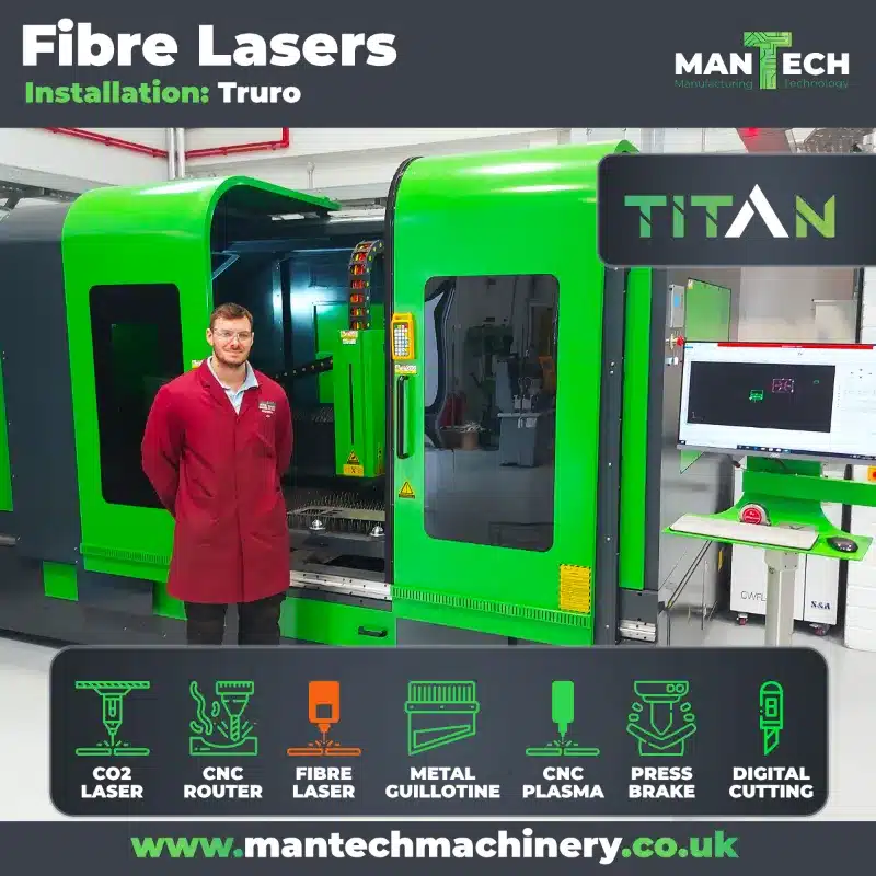 Revolutionising Education: Truro College Invests in Mantech’s Titan T2 for Sheet Metal Prototyping