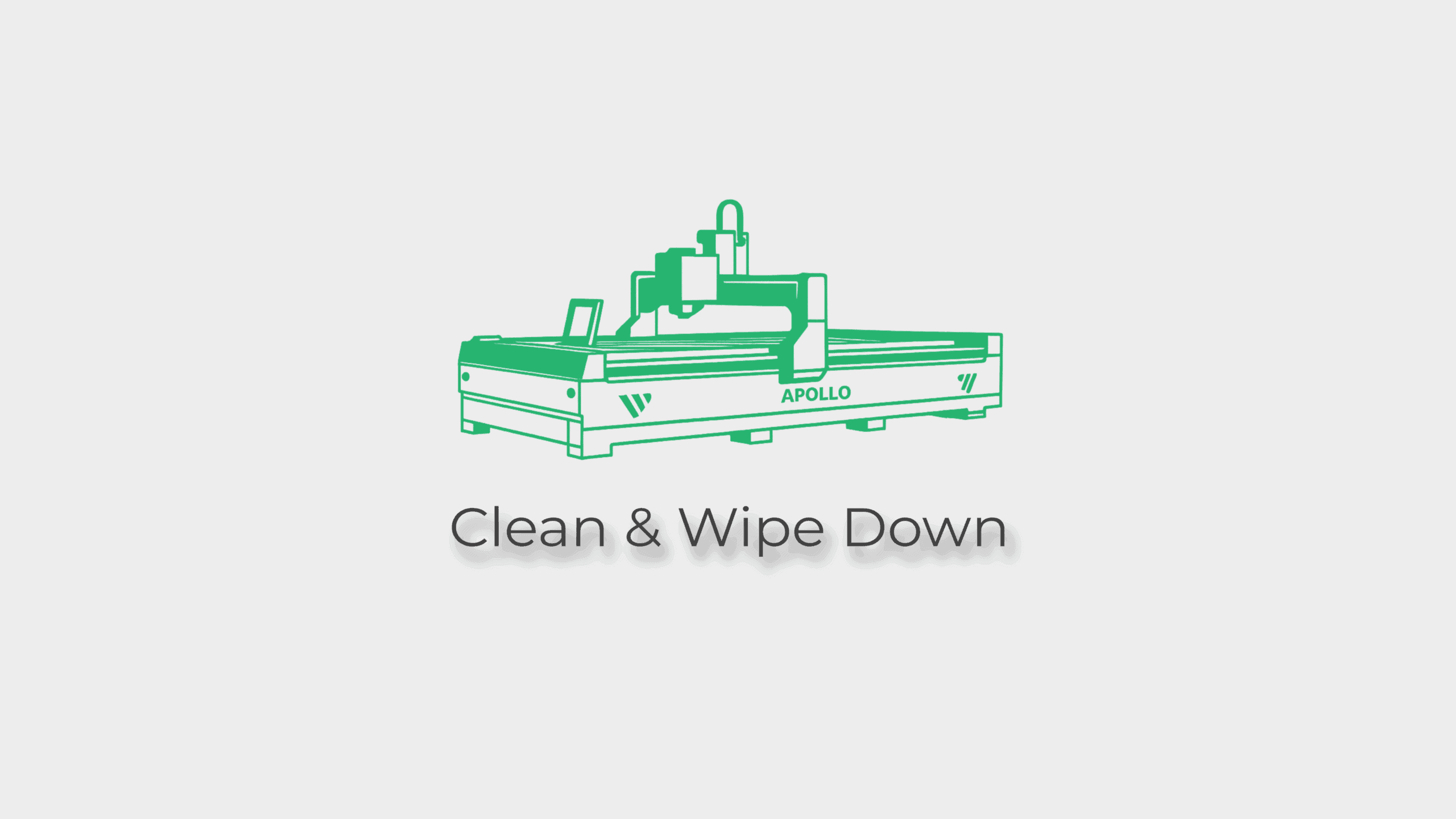Cleaning and wiping down CNC router linear rails