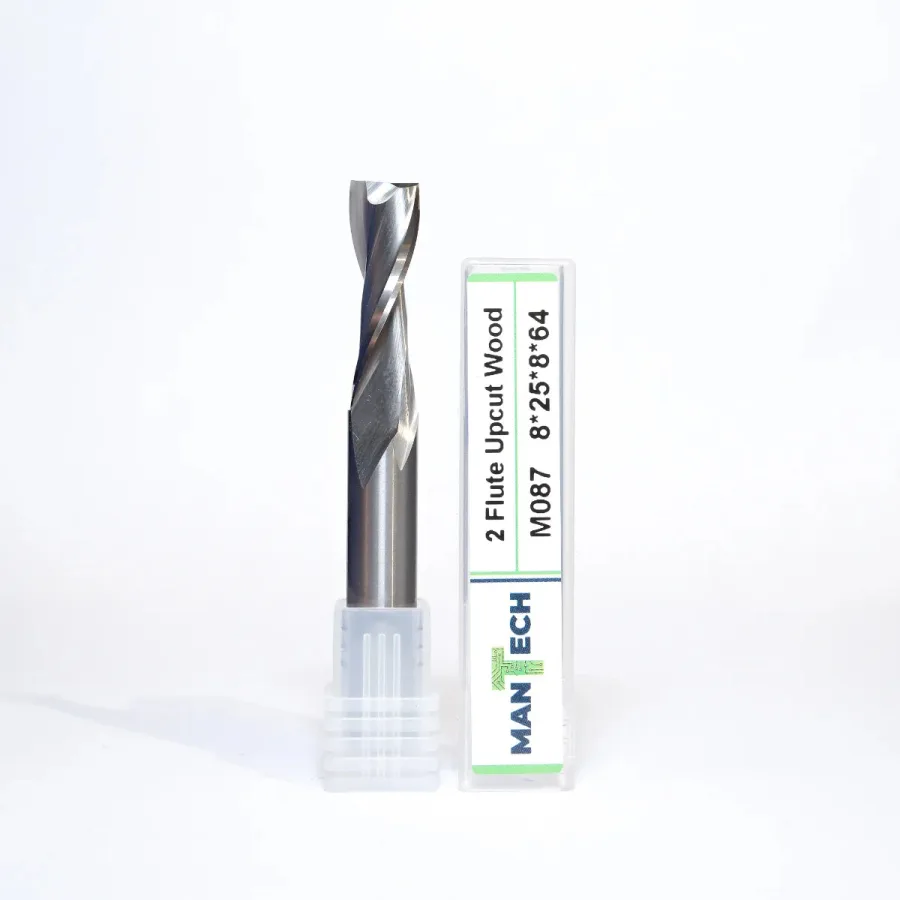 Mantech double-flute solid-carbide upcut wood router cutter