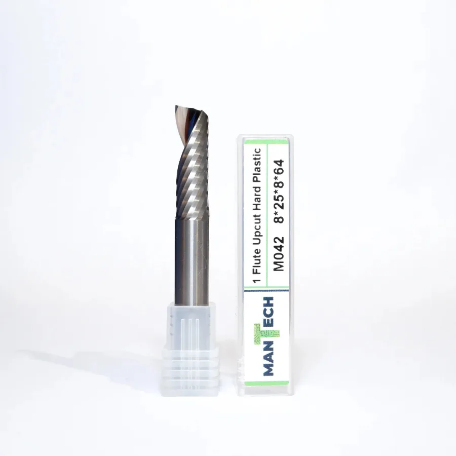 Mantech single-flute upcut O-flute cutter for hard plastics