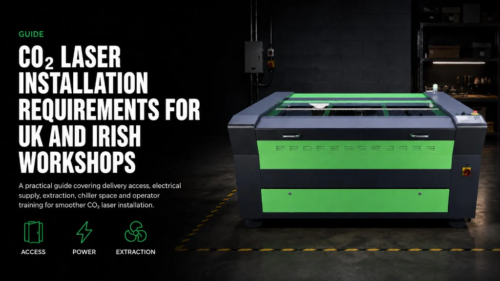 CO₂ laser installation requirements guide for UK and Irish workshops — access, power and extraction