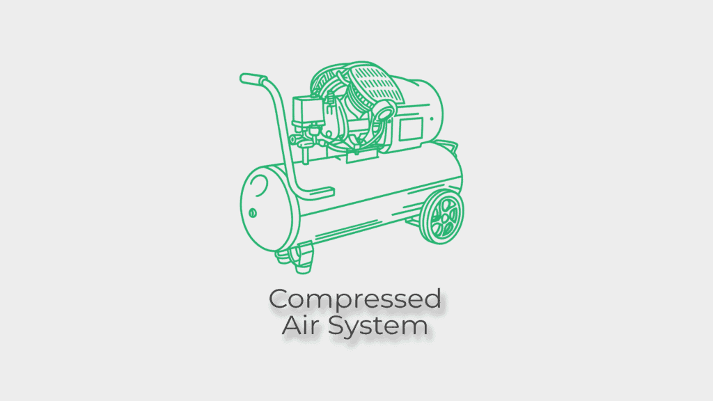 CNC router compressed air system