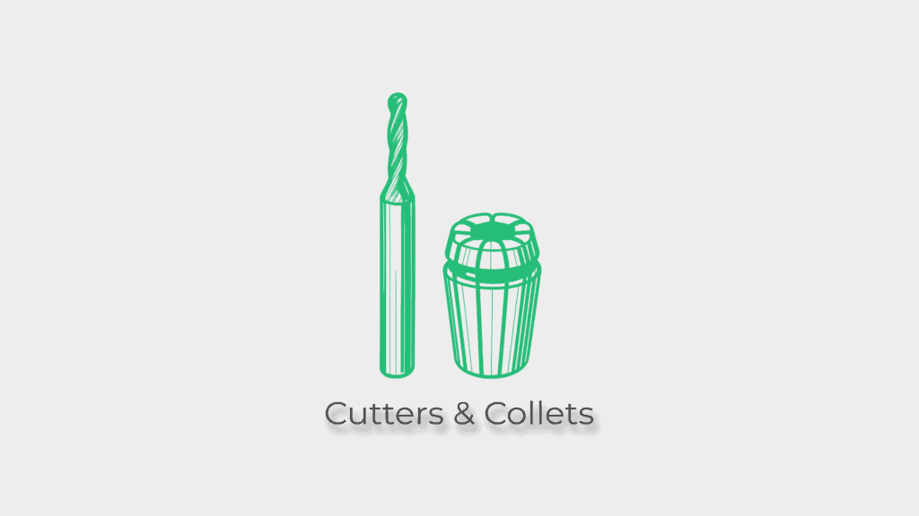 CNC router cutters and collets