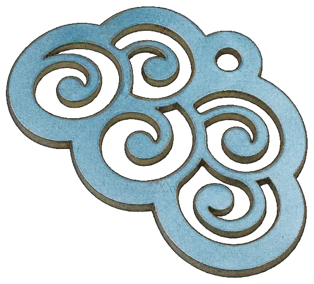 Fibre laser cut mild steel decorative scroll