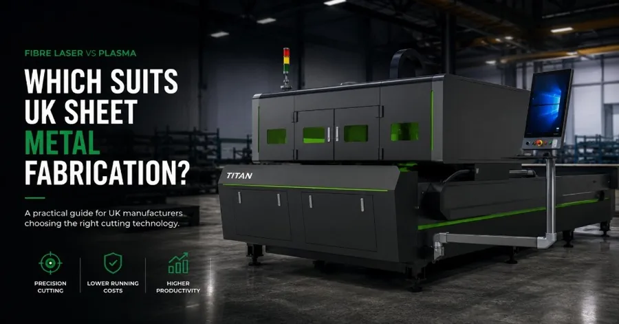Fibre laser vs plasma cutting for UK sheet metal fabrication — Titan fibre laser comparison guide