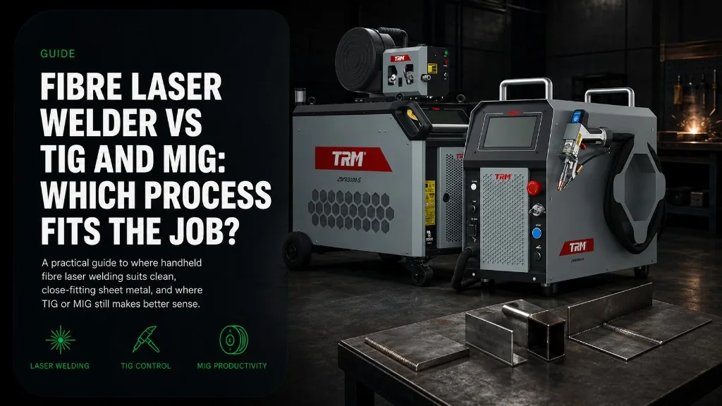 Fibre laser welder vs TIG and MIG — comparing handheld laser welding with arc processes for sheet metal