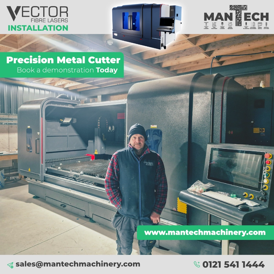 Vector FL300 Fibre Laser Installed in Ireland for Precision Roofing Structure Fabrication