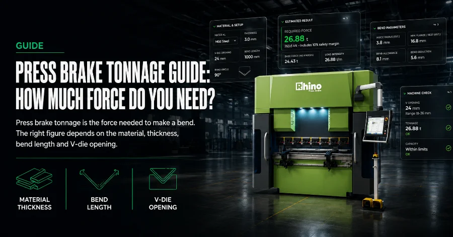 Press brake tonnage guide — how much bending force do you need?