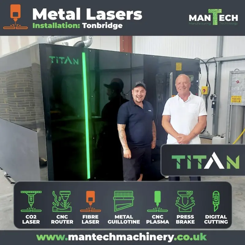 Titan T3 – Flat Plate Fibre Laser Installation in Tonbridge