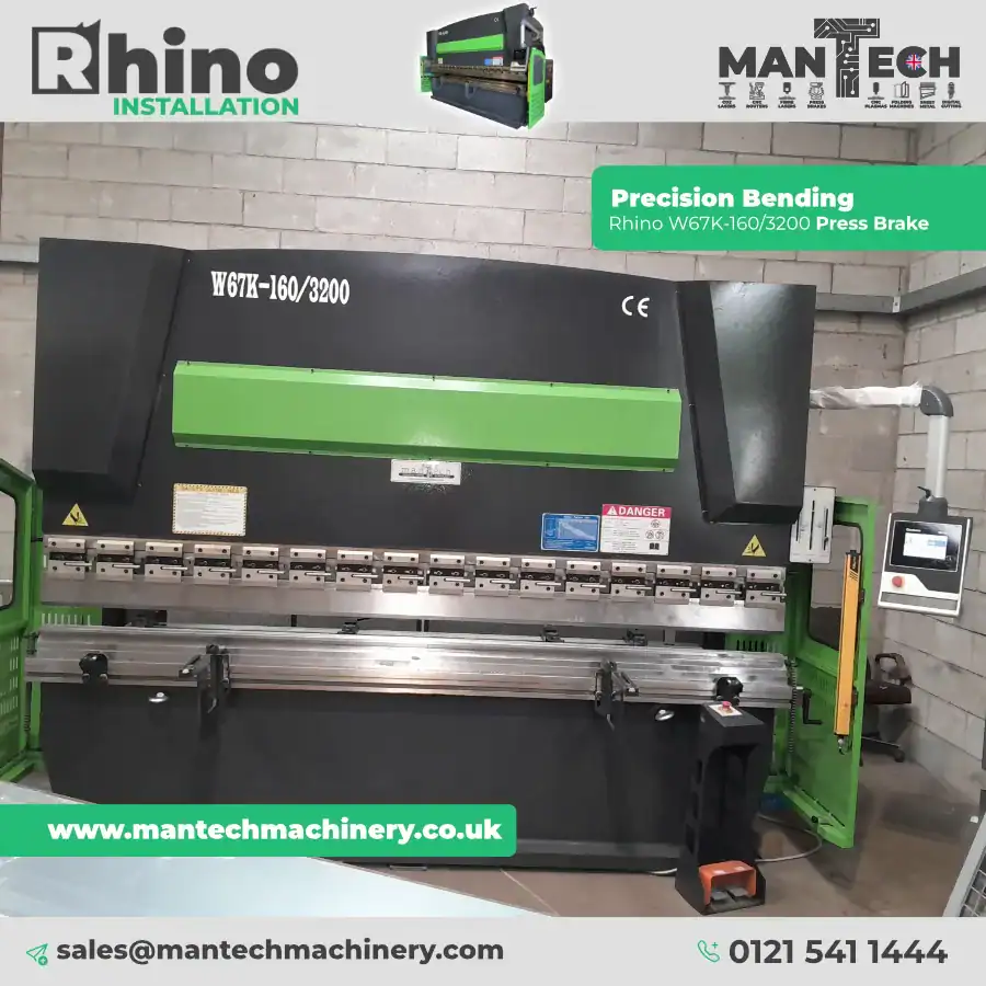 Power & Precision – Rhino W67K-160/3200 Press Brake Installed in the UK